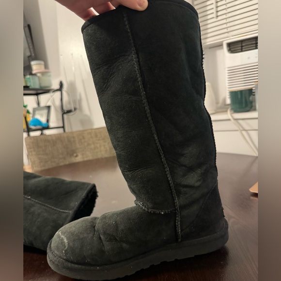 Tall Black Ugg Boots Used Size 10 - Picture 8 of 11